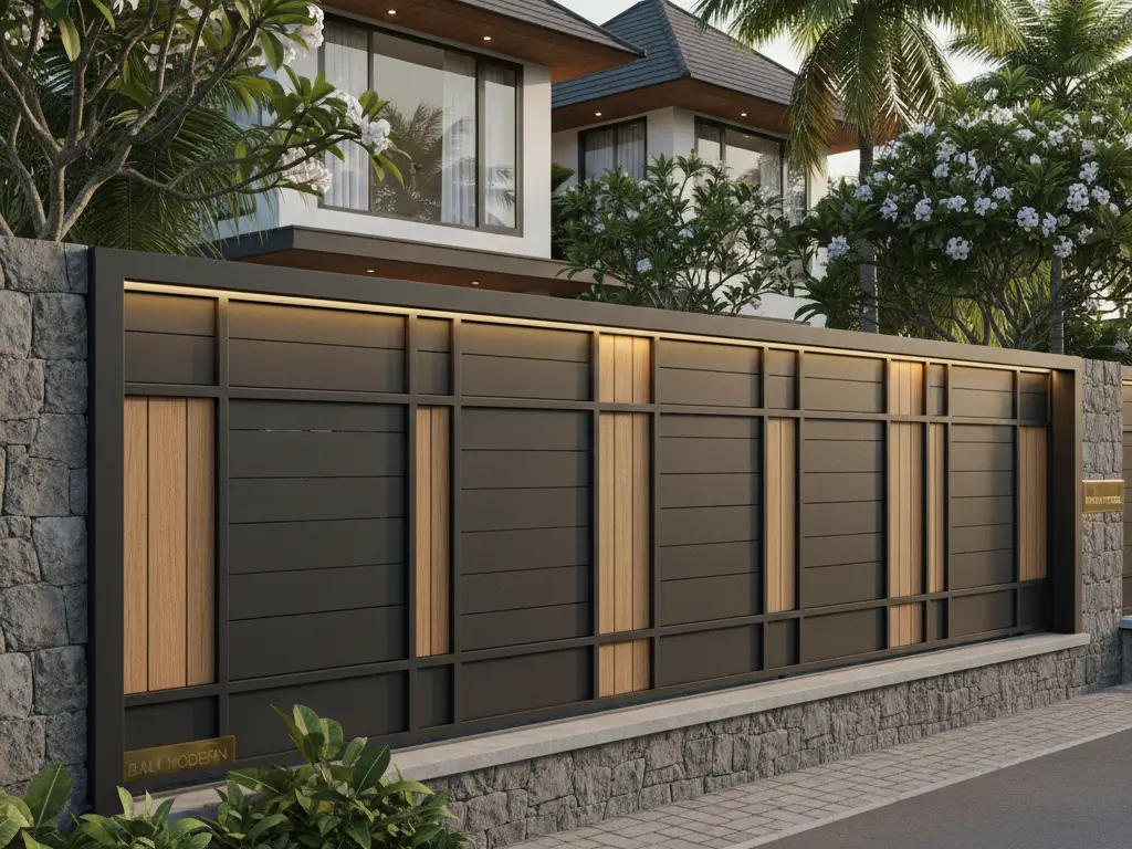 model pagar besi modern