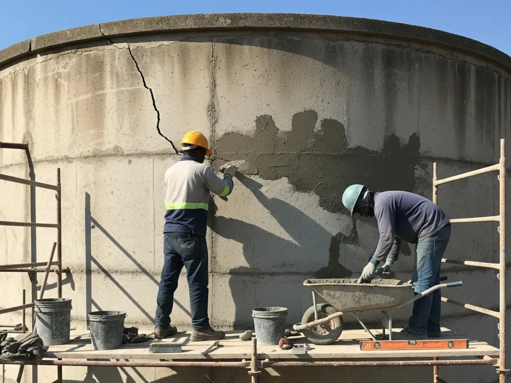 Cara Menambal Bak Air Beton